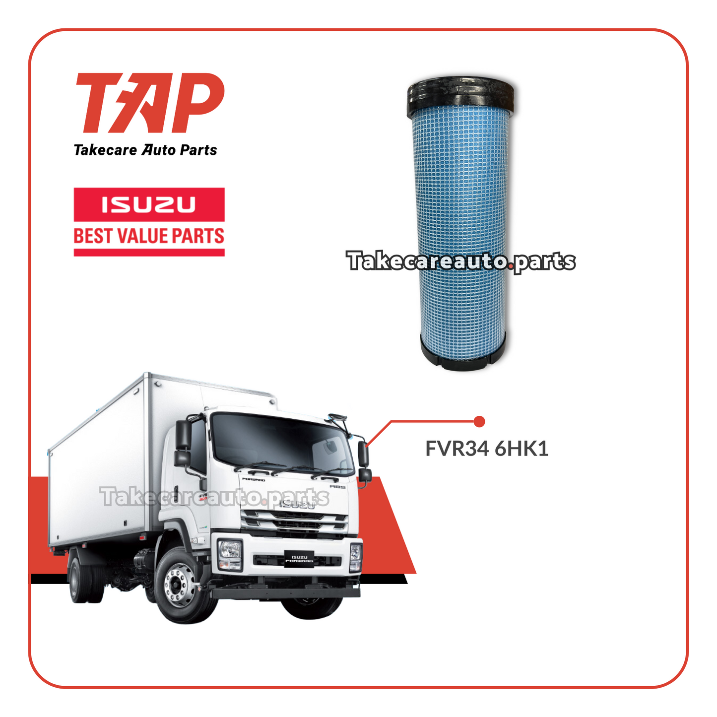 1-87610114-0 ISUZU BVP AIR FILTER (INNER)