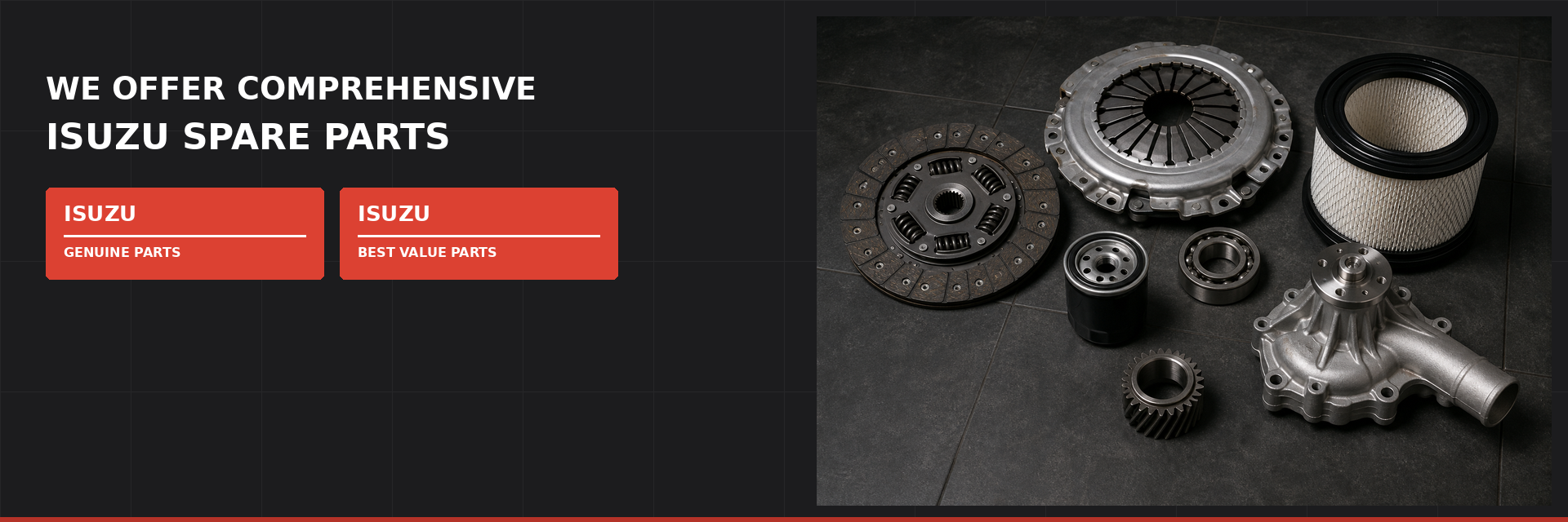 We offer comprehensive Isuzu spare parts