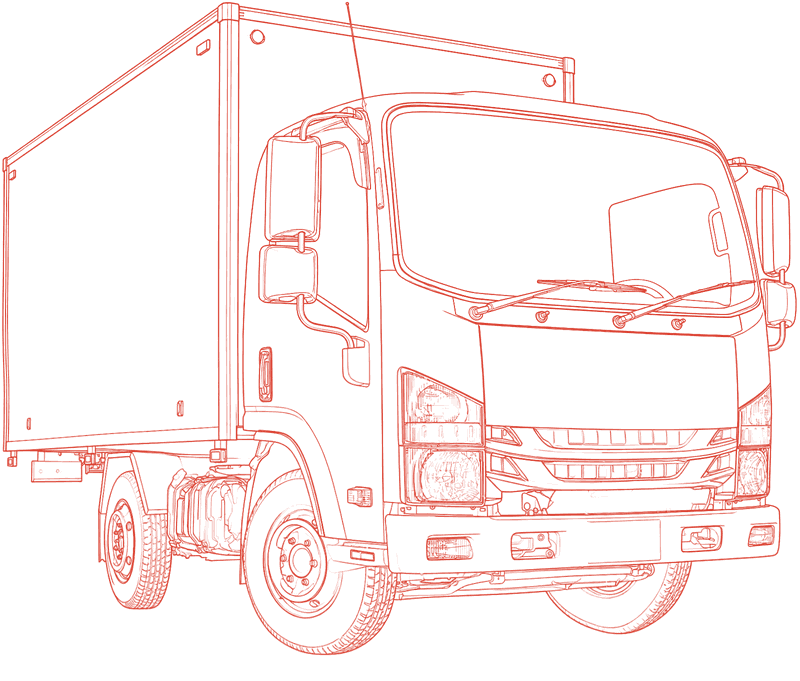 Isuzu N-Series blueprint drawing